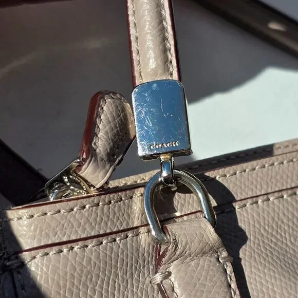 Coach Mini Christie Carryall Purse F34797 Taupe Crossbody Leather Clean EUC￼ - Picture 8 of 16